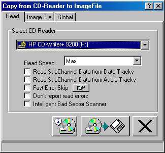 CloneCD Read Main Screen